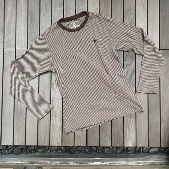 LEVI STRAUSS Brown Long Sleeve Round Neck Shirt - Picture 2 of 5